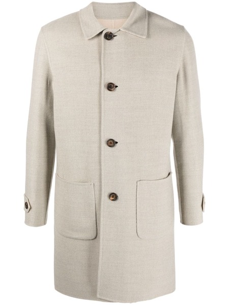  Eleventy Spread-collar Button-down Coat - Neutrals 