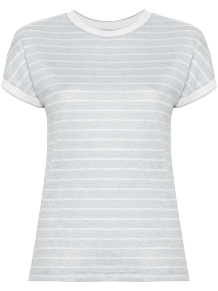  Eleventy Striped Crew Neck T-shirt - Blue 