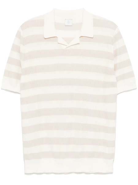  Eleventy Striped Polo Shirt - Neutrals 