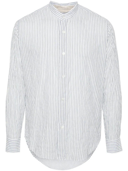  Eleventy Stripped Longsleeved Shirt - White 