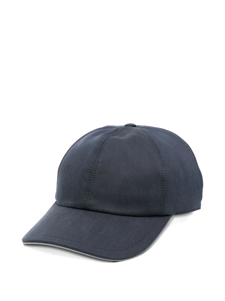  Eleventy Touch-strap Silk Baseball Cap - Blue 