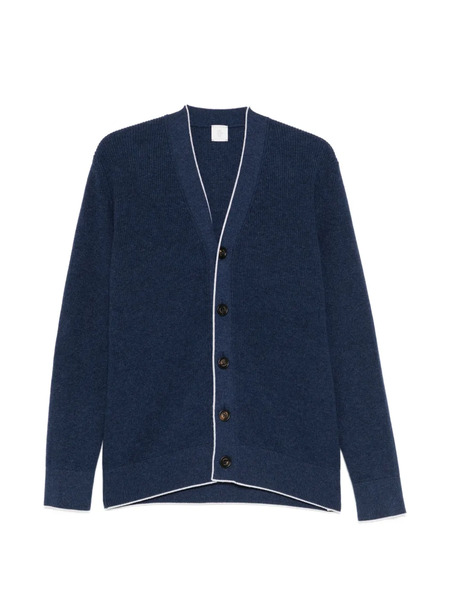  Eleventy V-neck Trim Cardigan - Blue 