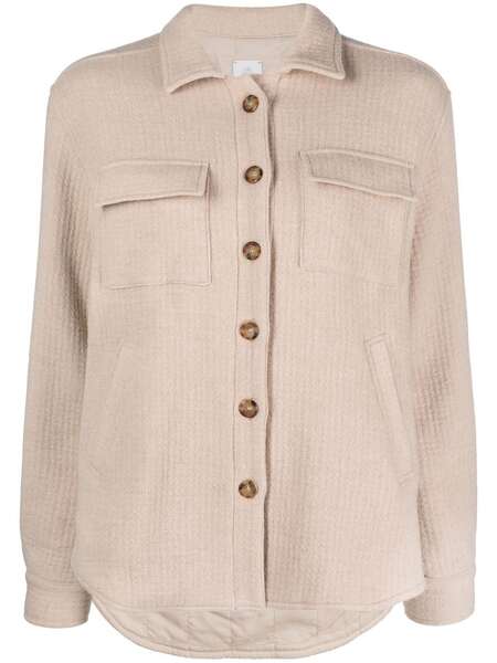  Eleventy Wool Textured Long-sleeve Shirt - Neutrals 