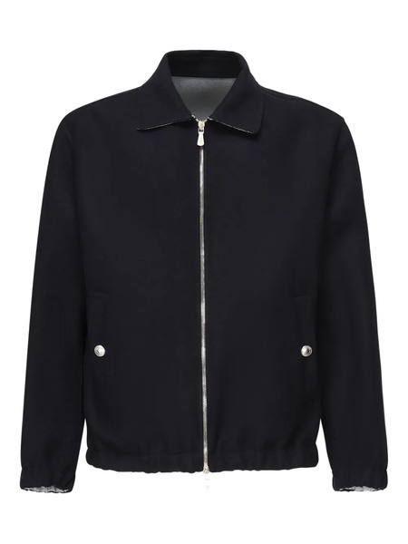  Eleventy Zip-fastening Wool Jacket - Blue 