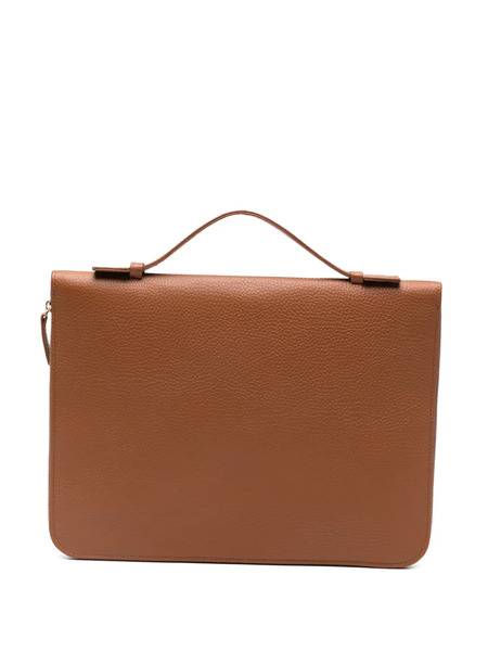  Eleventy Zipped Leather Laptop Bag - Brown 