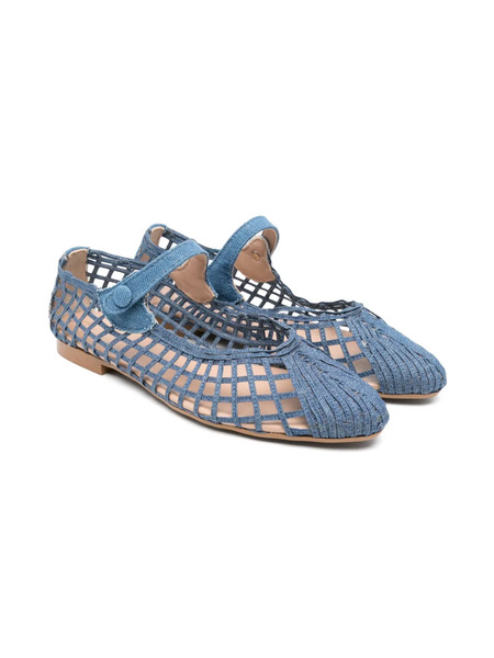  Eli1957 Denim Ballet Flats - Blue 