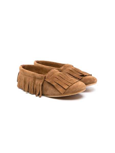  Eli1957 Fringe-detailed Suede Moccasins - Brown 