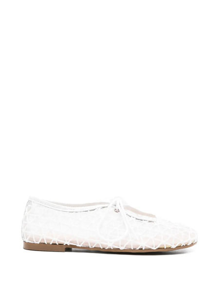  Eli1957 Geometric-pattern Ballet Flats - White 