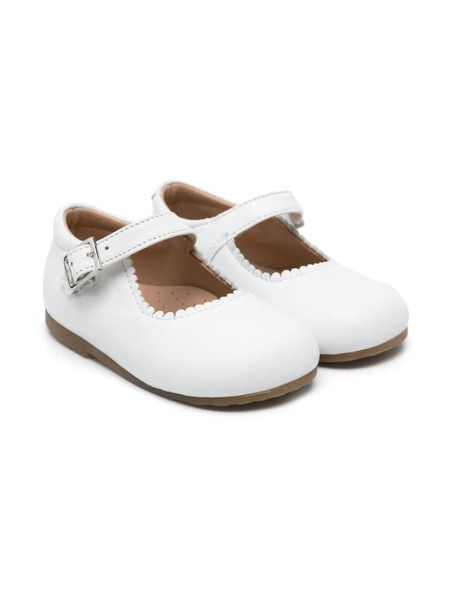  Eli1957 Leather Ballet Flats - White 