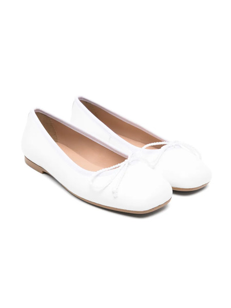  Eli1957 Leather Ballet Flats - White 