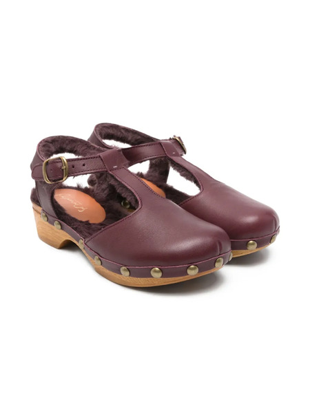  Eli1957 40mm T-strap Studded Sandals - Red 