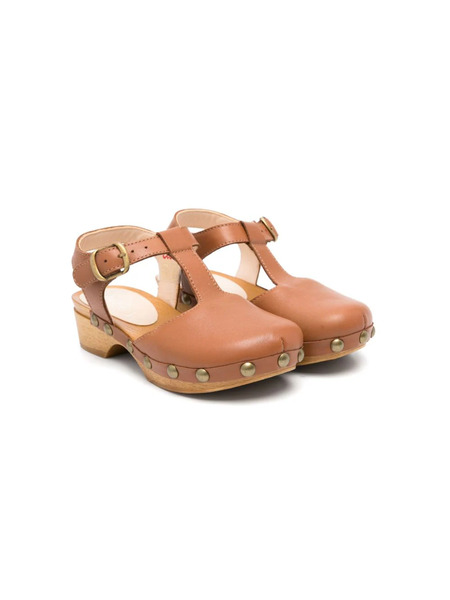  Eli1957 Stud-detail Leather Sandals - Brown 