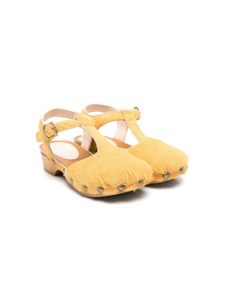  Eli1957 Stud-detail Leather Sandals - Yellow 