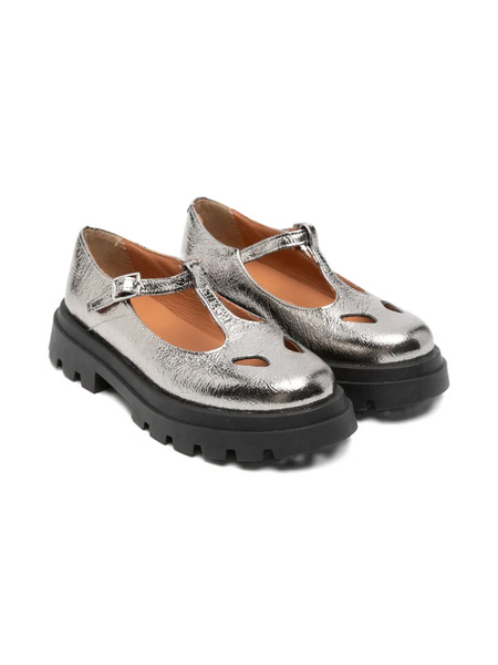  Eli1957 T-bar Buckle Ballerinas - Silver 