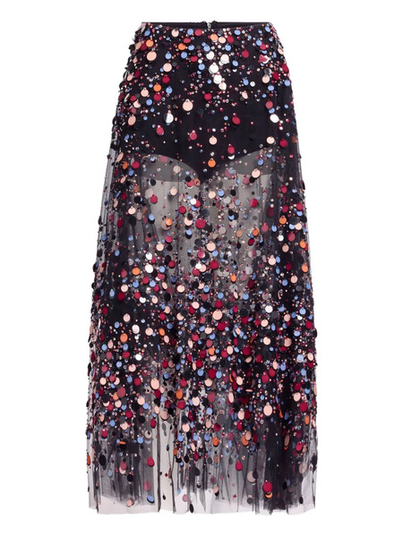  Elie Saab Bead-embellished Skirt - Black 