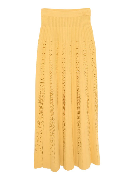  Elie Saab Crystal-embellished Knit Skirt - Yellow 
