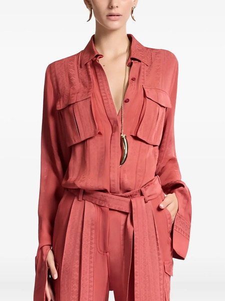  Elie Saab Jacquard Jumpsuit - Red 
