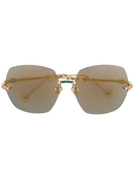  Elie Saab Oversized Sunglasses - Gold 