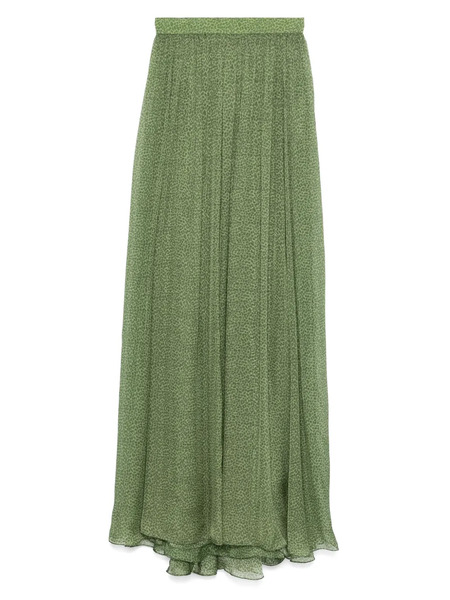  Elie Saab Pleated Midi Skirt - Green 