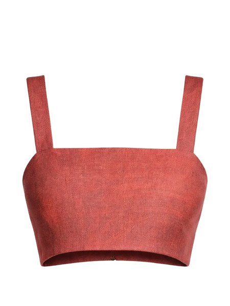  Elie Saab Printed Crop Top - Red 