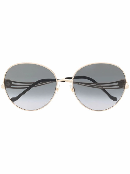  Elie Saab Round-frame Sunglasses - Gold 