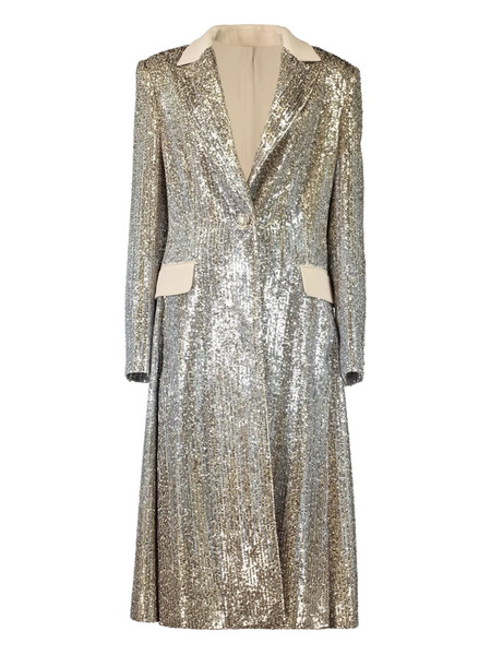  Elie Saab Sequin-embroidered Coat - Gold 