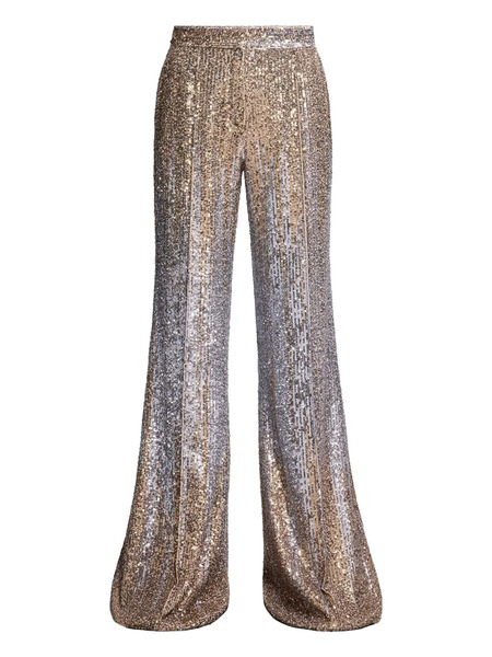  Elie Saab Sequin-embroidered Trousers - Yellow 