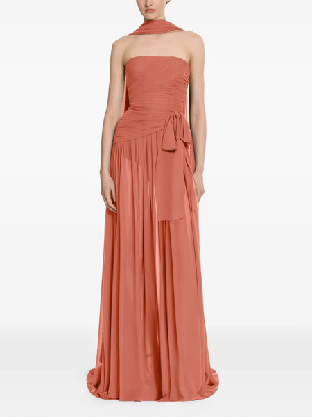  Elie Saab Silk Maxi Dress - Pink 