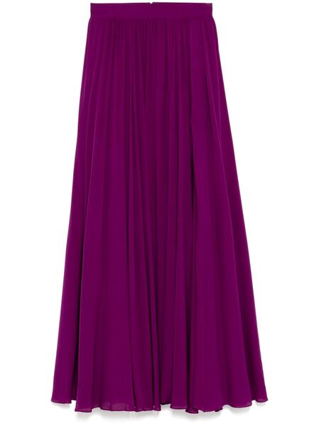  Elie Saab Silk Maxi Skirt - Purple 