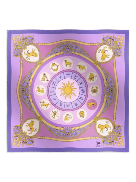  Elios Milano Lion Zodiac Scarf - Purple 