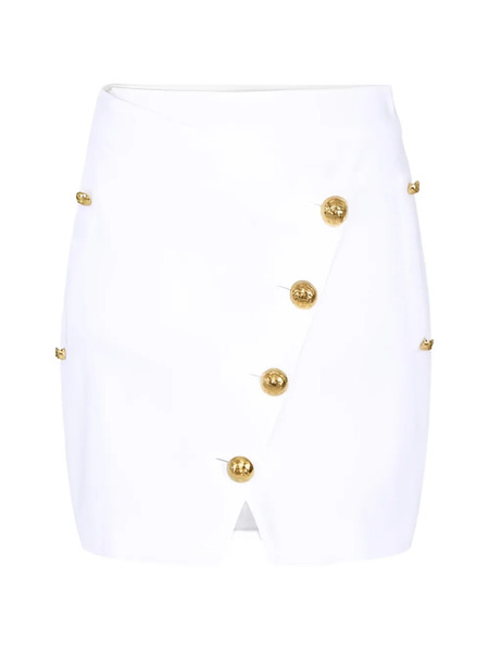  Elisabetta Franchi Asymmetrical Mini Skirt - White 