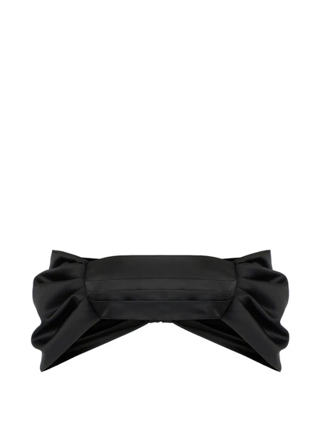  Elisabetta Franchi Bow Satin Top - Black 