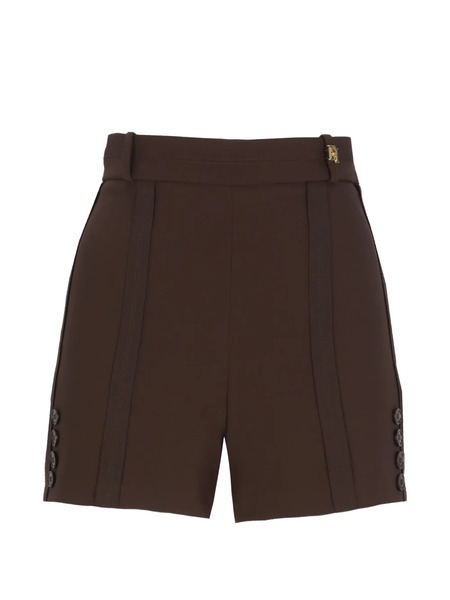  Elisabetta Franchi Button-detail Shorts - Brown 
