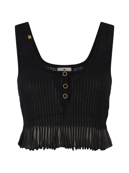  Elisabetta Franchi Button-detail Top - Black 