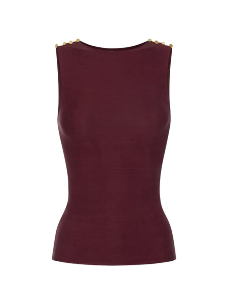  Elisabetta Franchi Button-detail Top - Brown 
