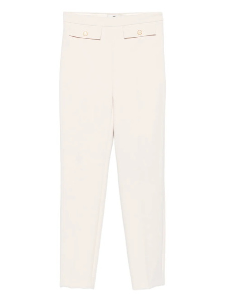  Elisabetta Franchi Button-detailed Trousers - Neutrals 