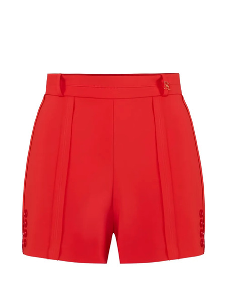  Elisabetta Franchi Button Logo-detail Shorts - Red 
