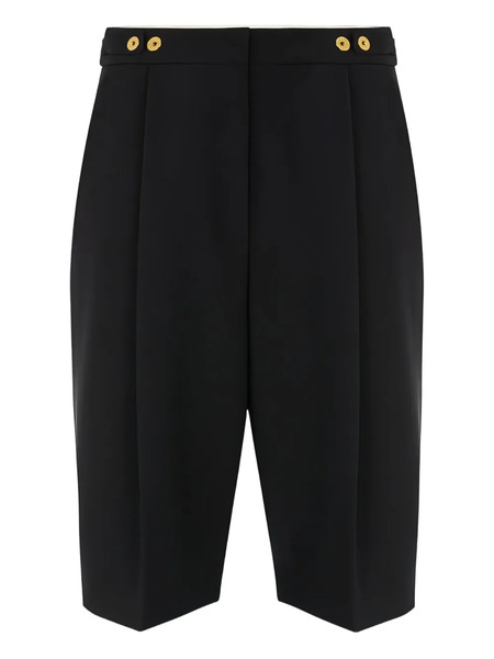  Elisabetta Franchi Central-crease Logo-plaque Shorts - Black 