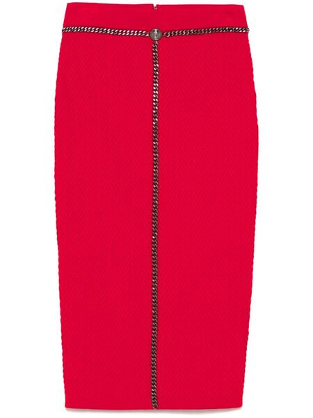  Elisabetta Franchi Chain-detail Midi Skirt - Red 