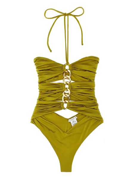  Elisabetta Franchi Chain Swimsuit - Green 