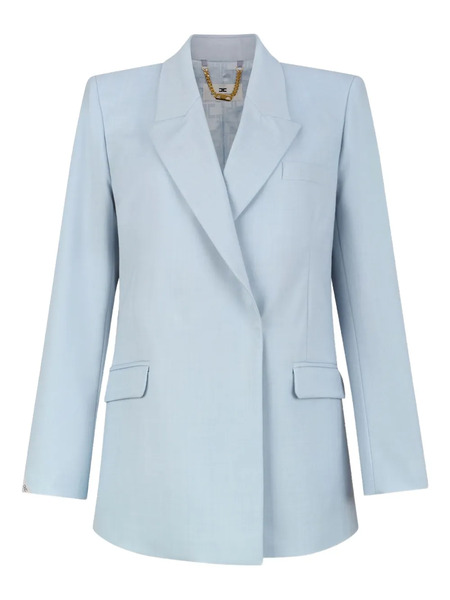  Elisabetta Franchi Cool Belted Wrap-effect Suit - Blue 