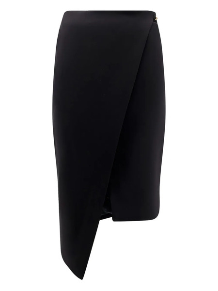  Elisabetta Franchi Crystal-embellished Asymmetric Midi Skirt - Black 