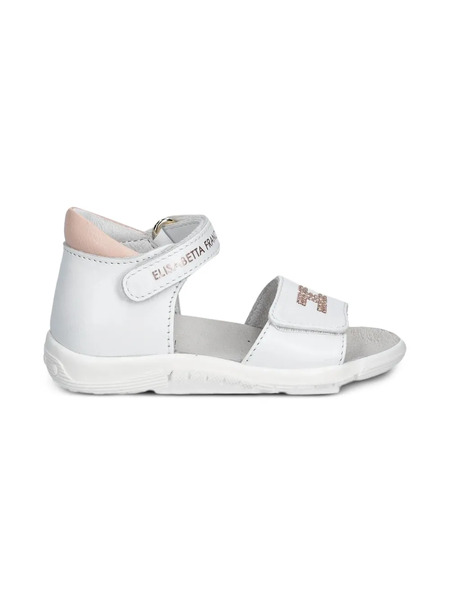  Elisabetta Franchi Crystal-embellished Leather Sandals - White 