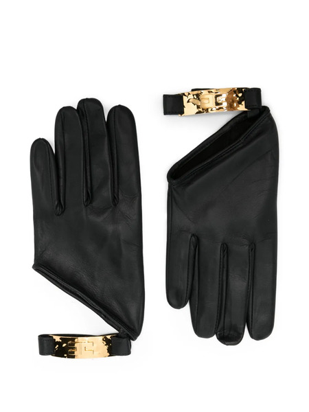 Elisabetta Franchi Cut-out Buckle Gloves - Black 