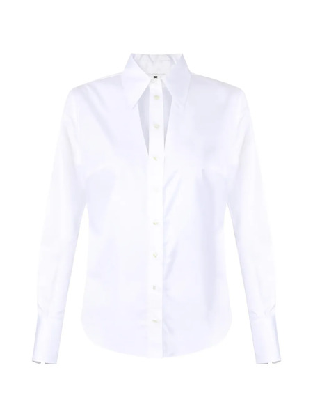  Elisabetta Franchi Cut-out Embroidered Shirt - White 