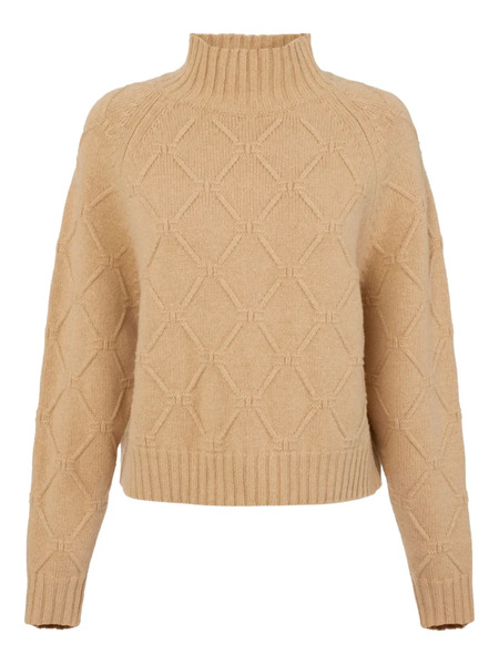  Elisabetta Franchi Diamond-pattern Turtleneck Sweater - Neutrals 