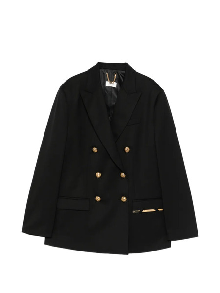  Elisabetta Franchi Double-breasted Buttoned Jacket - Black 