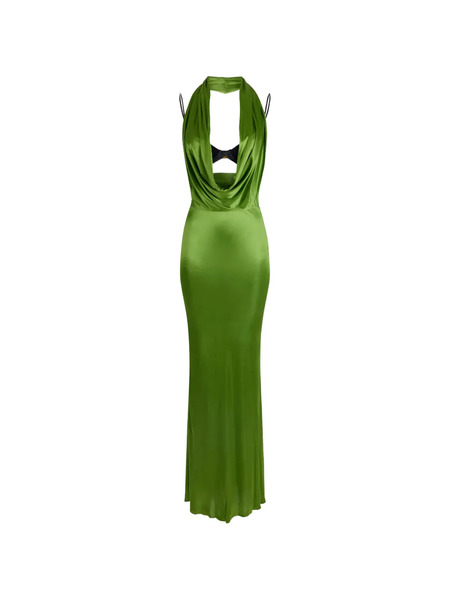  Elisabetta Franchi Draped Maxi Dress - Green 