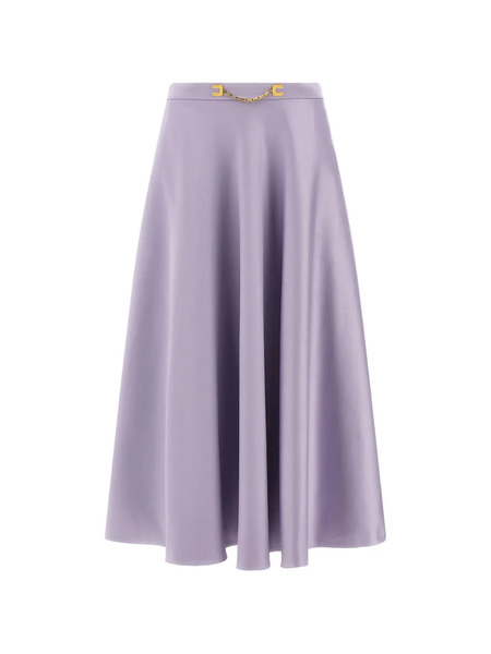  Elisabetta Franchi Duchesse A-line Midi Skirt - Purple 