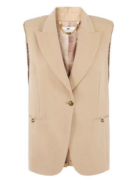  Elisabetta Franchi Embellished-button Sleeveless Waistcoat - Neutrals 